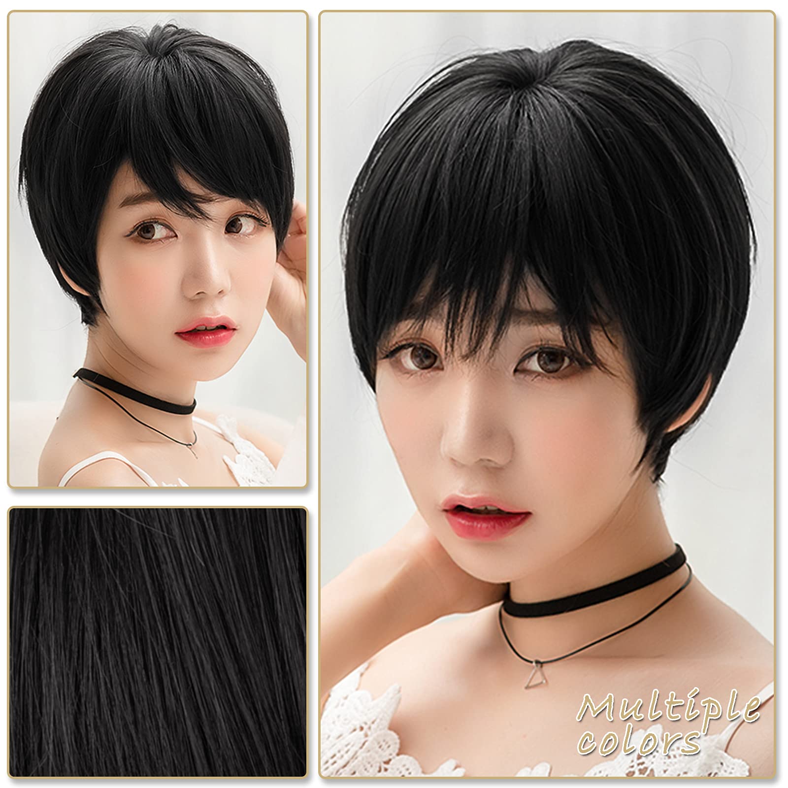 Amazon.co.jp: FESHFEN ウィッグ ショート フルウィッグ 女性ウイッグ